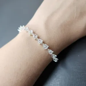 PULSEIRA PRATA GOTA SAFIRA