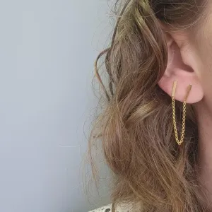 BRINCO OURO 2 PINOS CORRENTE
