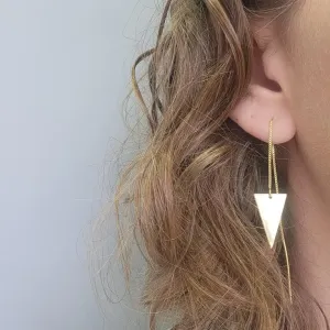 BRINCO OURO FIO TRIANGULO