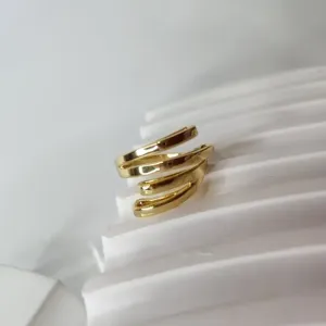 ANEL OURO AJUSTÁVEL 4 PONTAS