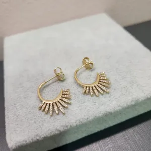 BRINCO ARGOLA OURO PINO RAIOS Z
