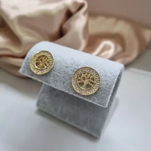 BRINCO OURO ARVORE DA VIDA CIRC