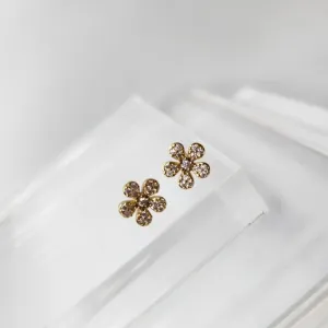 BRINCO OURO FLOR G