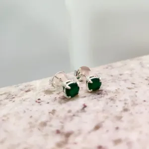 BRINCO PRATA CIRCULO P ESMERALDA