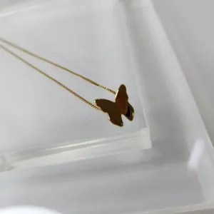 COLAR OURO BORBOLETA ORIGAMI