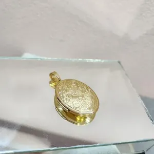 PINGENTE OURO RELICÁRIO OVAL