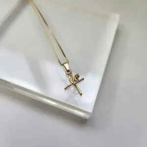 COLAR OURO CRUZ FÉ