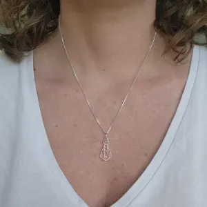 COLAR PRATA NOSSA SENHORA VAZADA