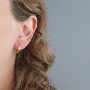 BRINCO OURO ARGOLA LISA M