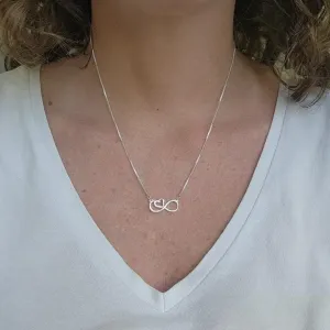 COLAR PRATA INFINITO CORAÇÃO