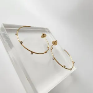 BRINCO OURO ARGOLA ZIRC