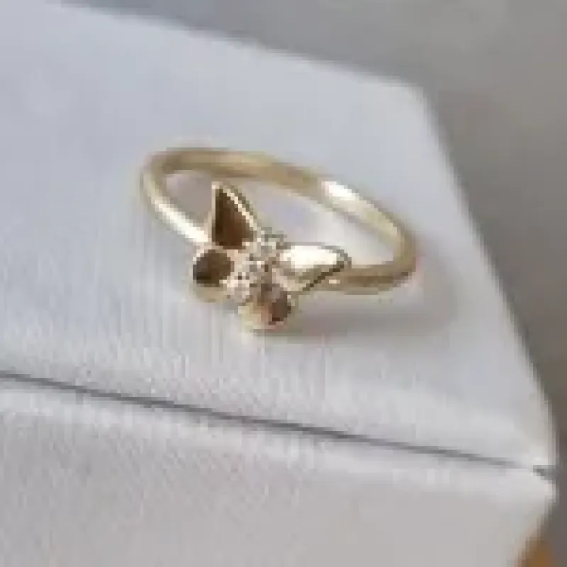 ANEL OURO BORBOLETINHA
