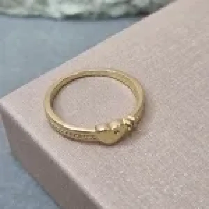 ANEL OURO CORAÇÃOZINHO LISO 1Z