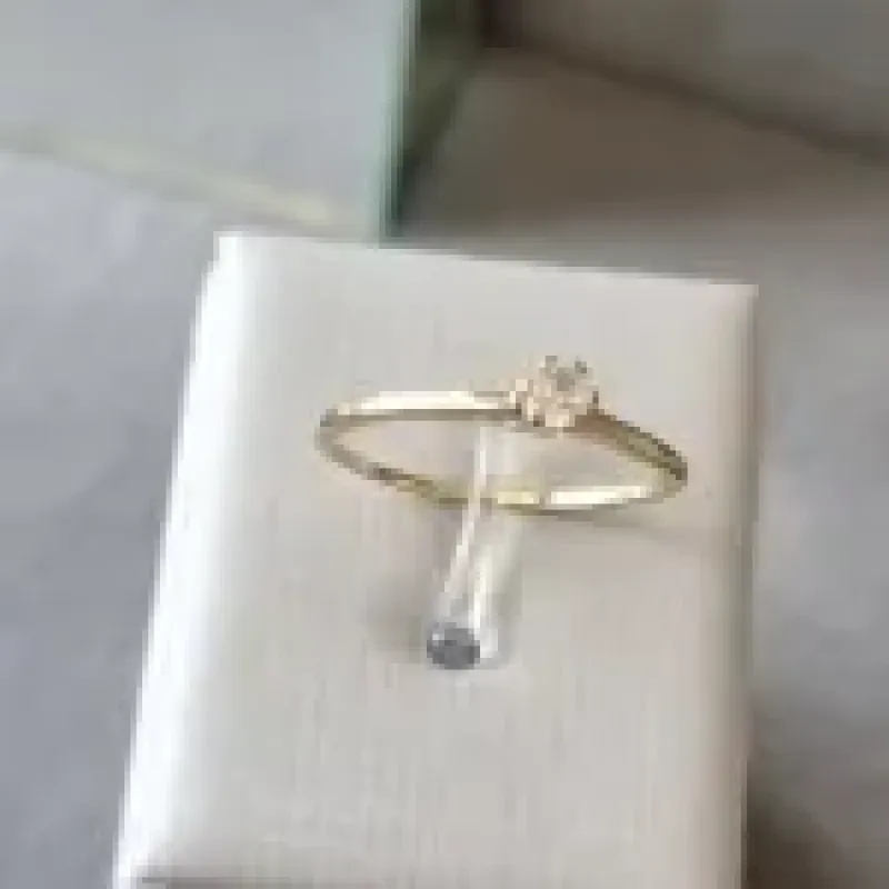 ANEL OURO SOLITÁRIO SIMPLES	