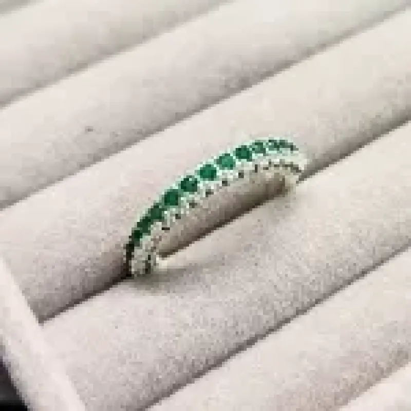 ANEL PRATA ZIRC VERDE