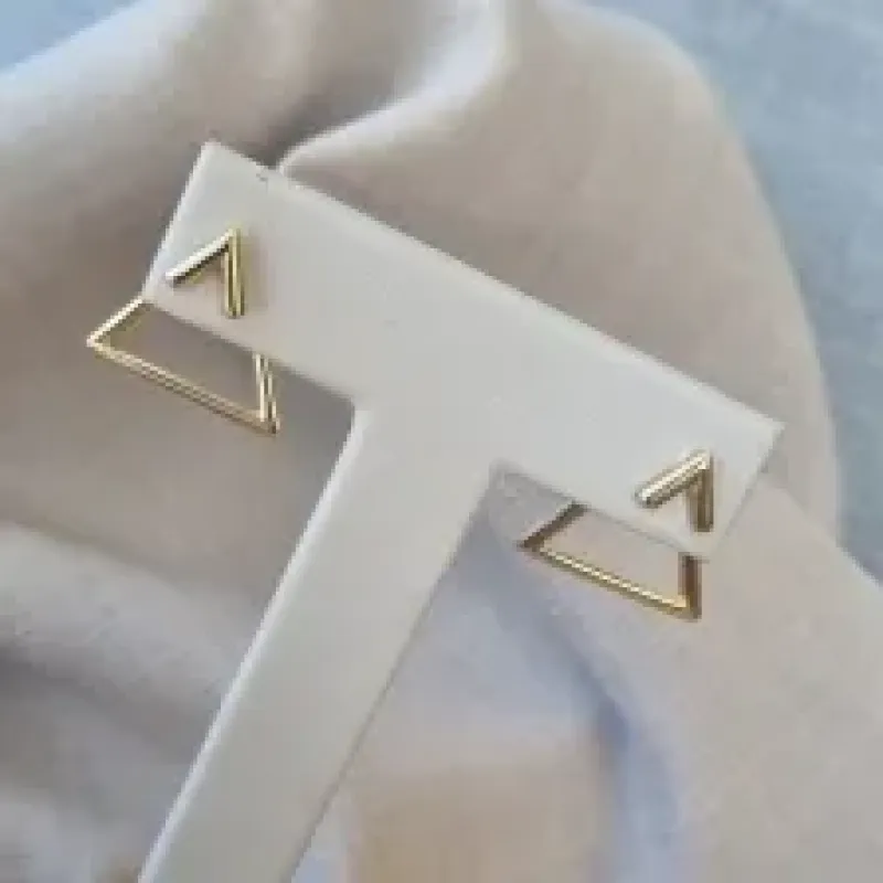 BRINCO OURO 2 EM 1 TRIANGULO