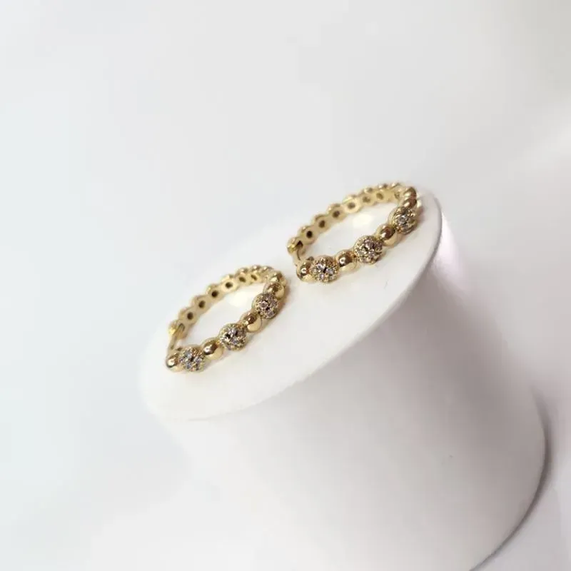 BRINCO OURO ARGOLA BOLINHAS L Z