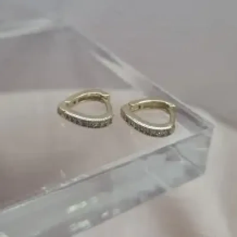 BRINCO OURO ARGOLA C ZIRCS P	