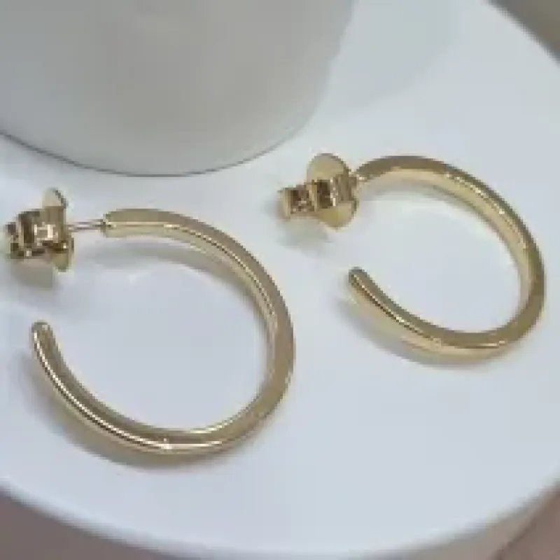 BRINCO OURO ARGOLA CHAPA  M	
