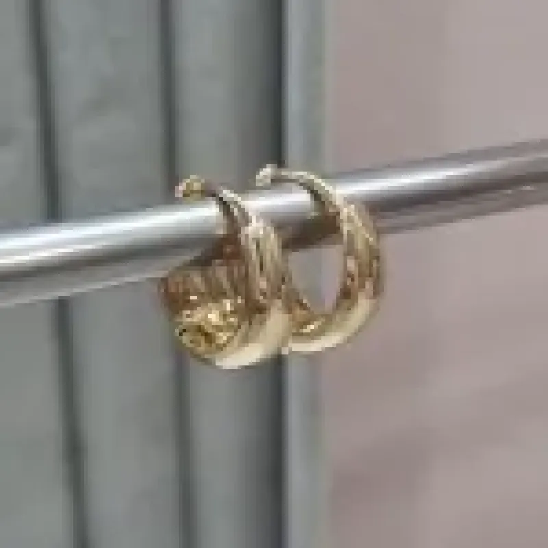 BRINCO OURO ARGOLA GOTA GROSSA G	