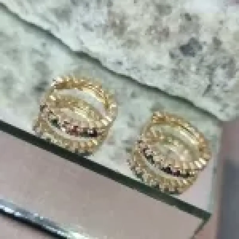 BRINCO OURO ARGOLA M COLOR