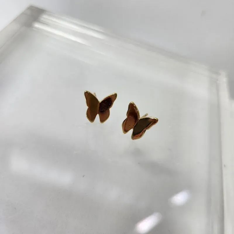 BRINCO OURO BORBOLETA ORIGAMI G