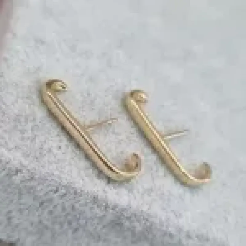 BRINCO OURO EAR HOOK LISO 	
