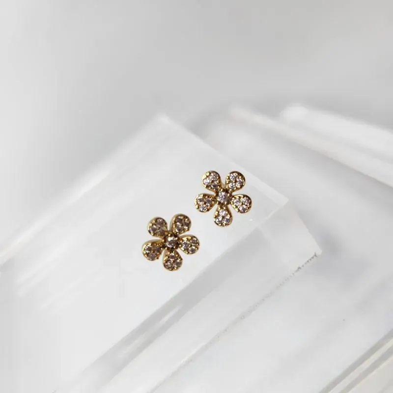 BRINCO OURO FLOR G