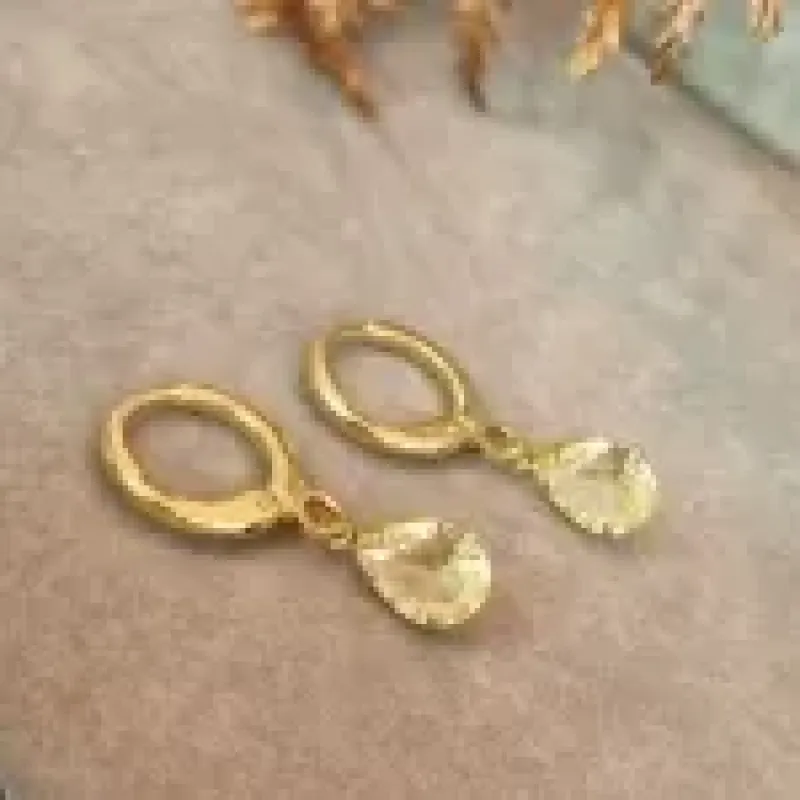 BRINCO OURO TRANQUETA GOTA AMARELA	
