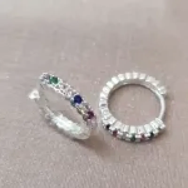BRINCO PRATA ARGOLA M COLOR