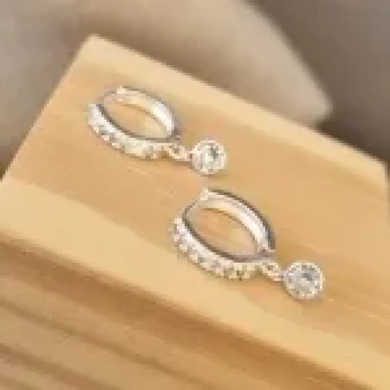 BRINCO PRATA ARGOLA ZIRC PING TIFFANY