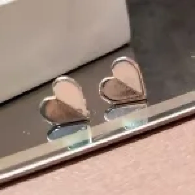 BRINCO PRATA CORAÇÃO ORIGAMI