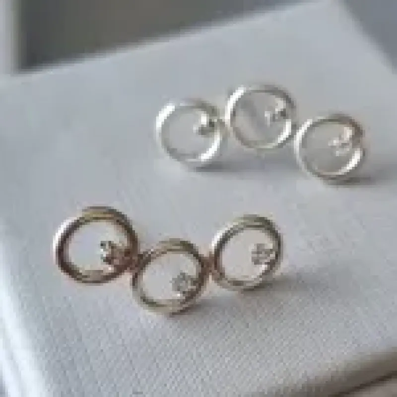 BRINCO PRATA EAR CUFF CIRCULOS