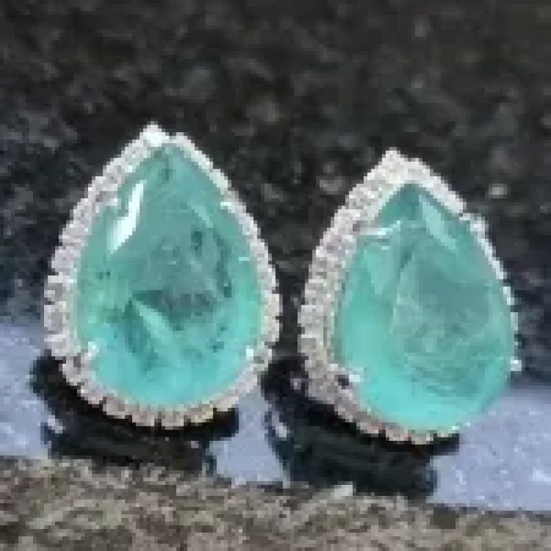 BRINCO PRATA ESMERALDA COLOMBIANA Z	