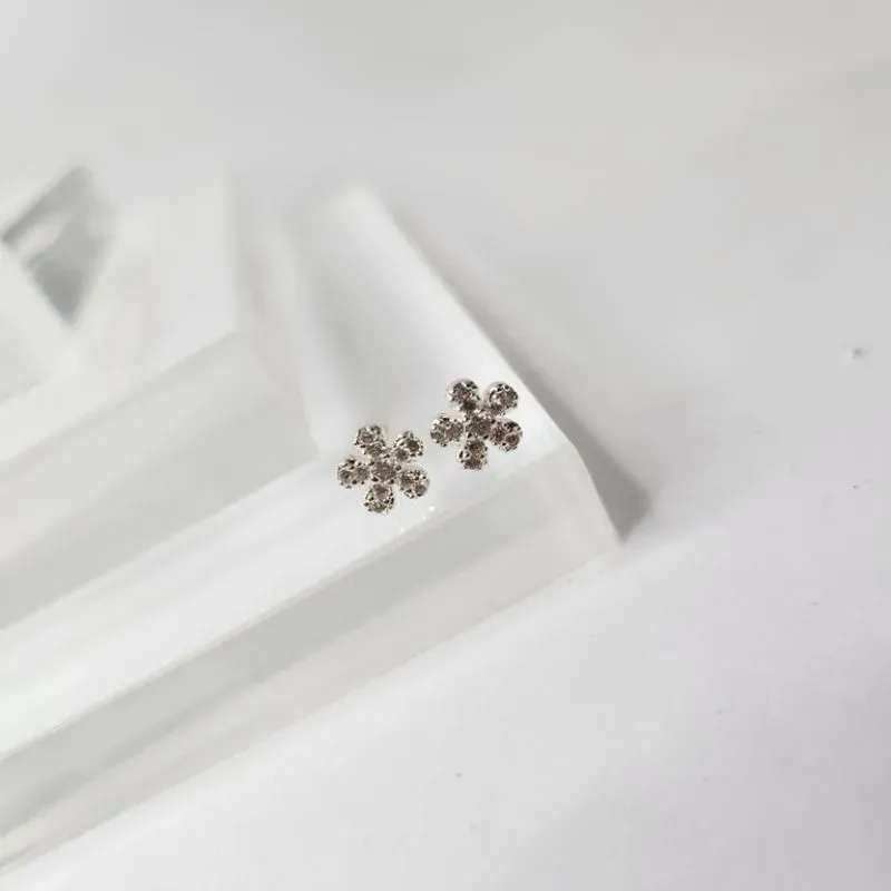 BRINCO PRATA FLOR P