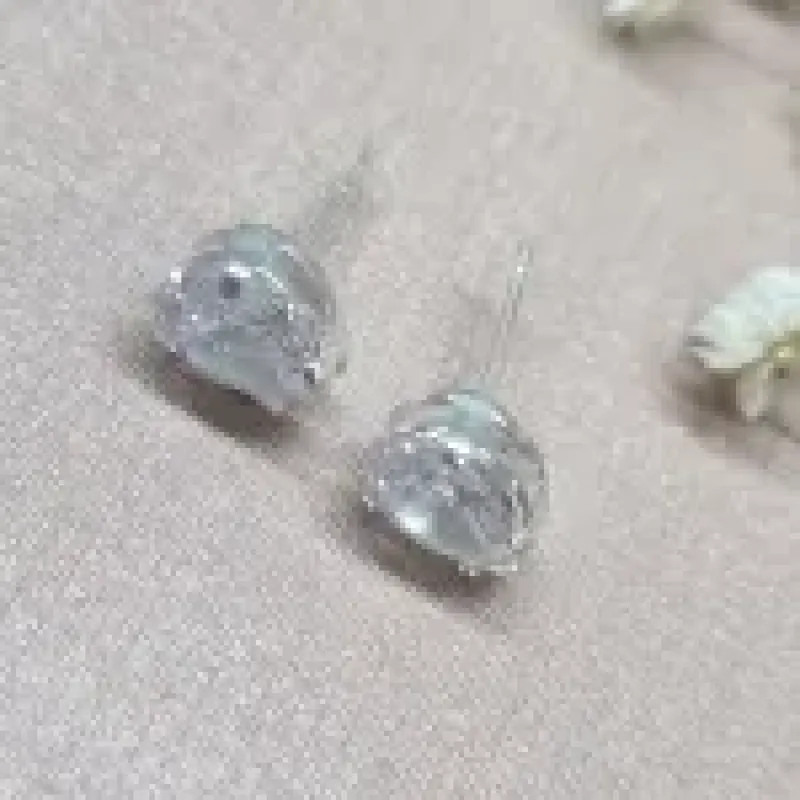 BRINCO PRATA GOTINHA CRISTAL	