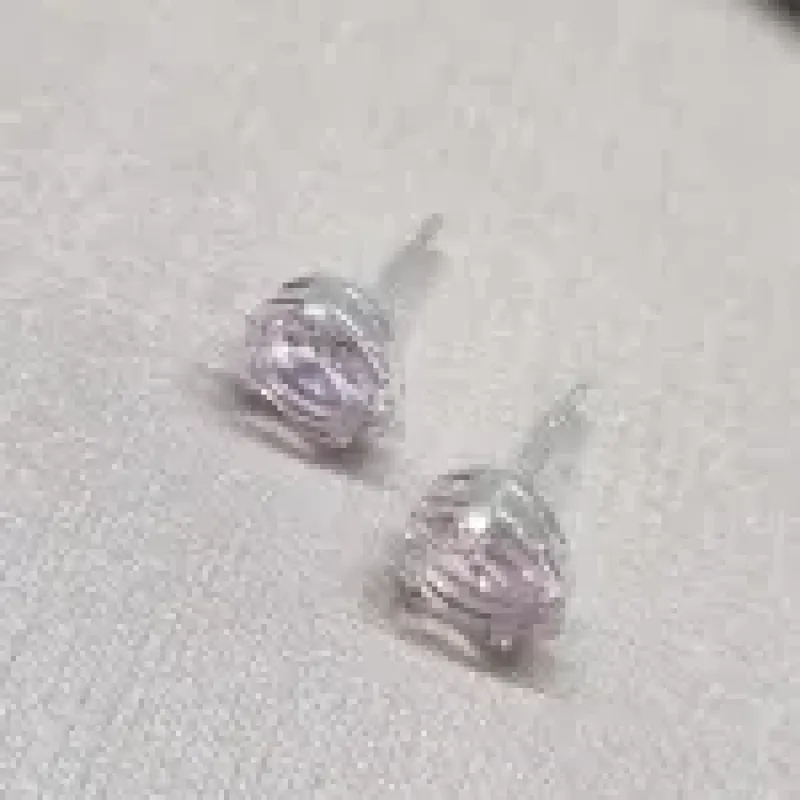 BRINCO PRATA GOTINHA ROSINHA	