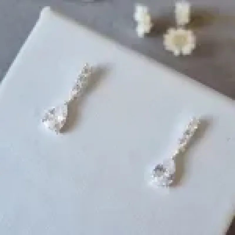 BRINCO PRATA PINO GOTA ZIRC	