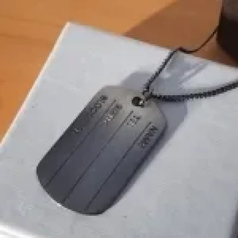 COLAR AÇO PLACA NAME RN