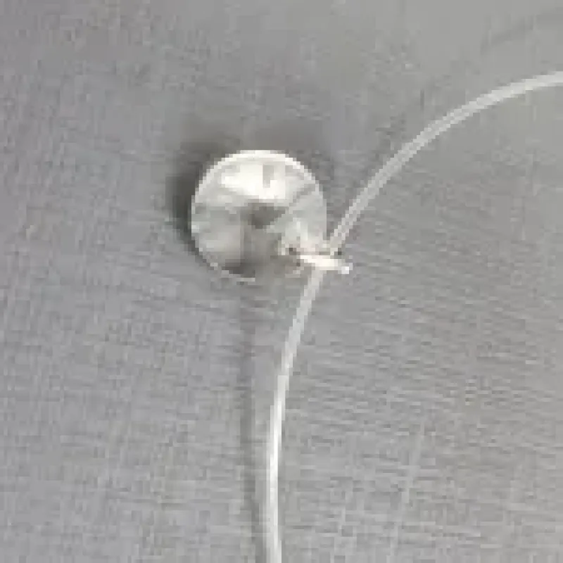 COLAR NYLON PONTO DE LUZ PRATA