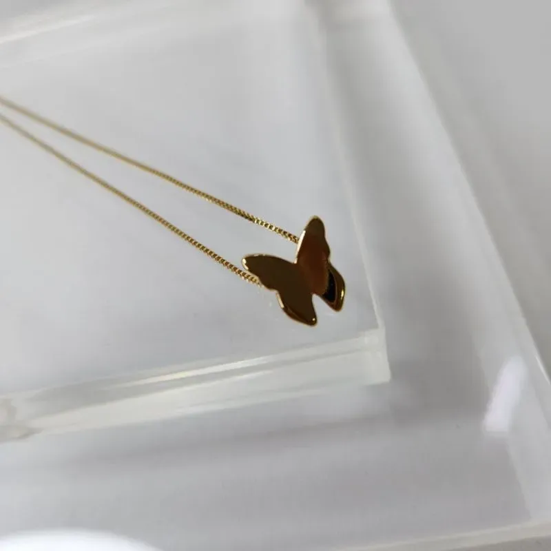 COLAR OURO BORBOLETA ORIGAMI