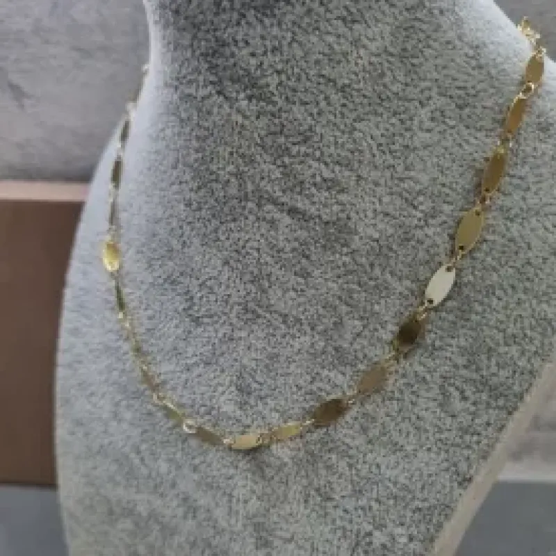 COLAR OURO CHAPINHA OVAL	