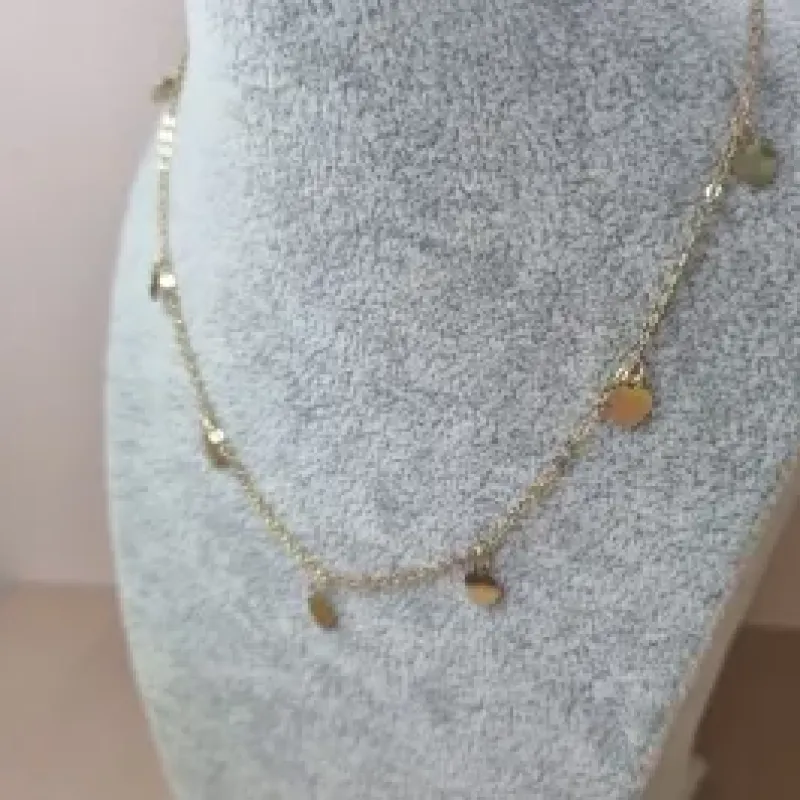 COLAR OURO CHOKER PING CORA