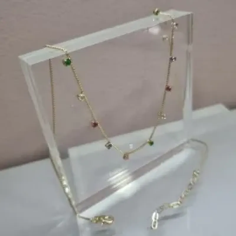 COLAR OURO CHOKER PONTO LUZ R	
