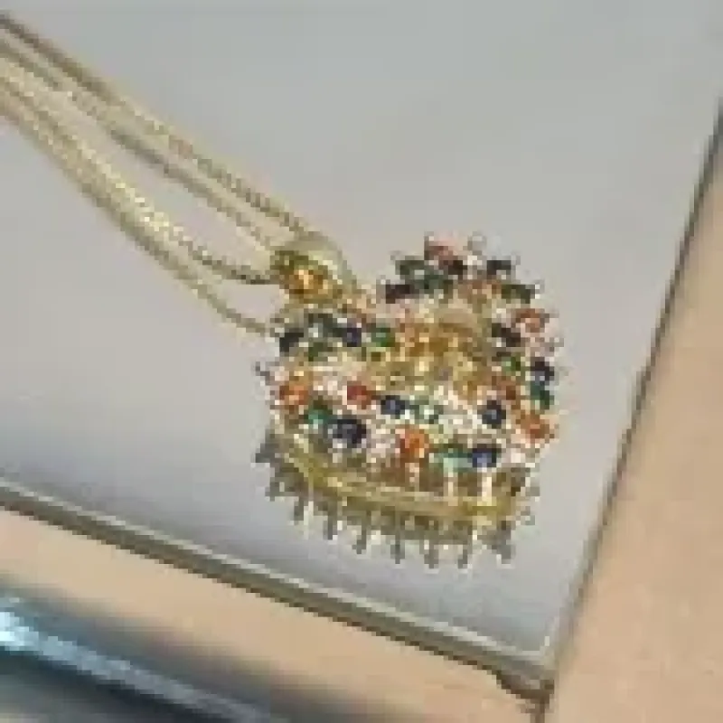 COLAR OURO CORA RAINBOW	