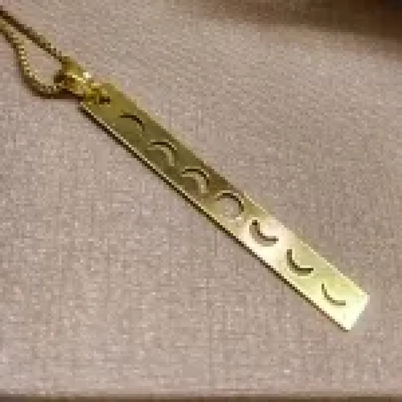 COLAR OURO FASES DA LUA	