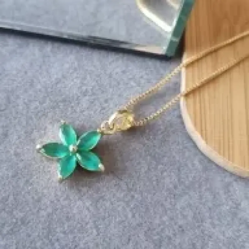 COLAR OURO FL ESMERALDA	