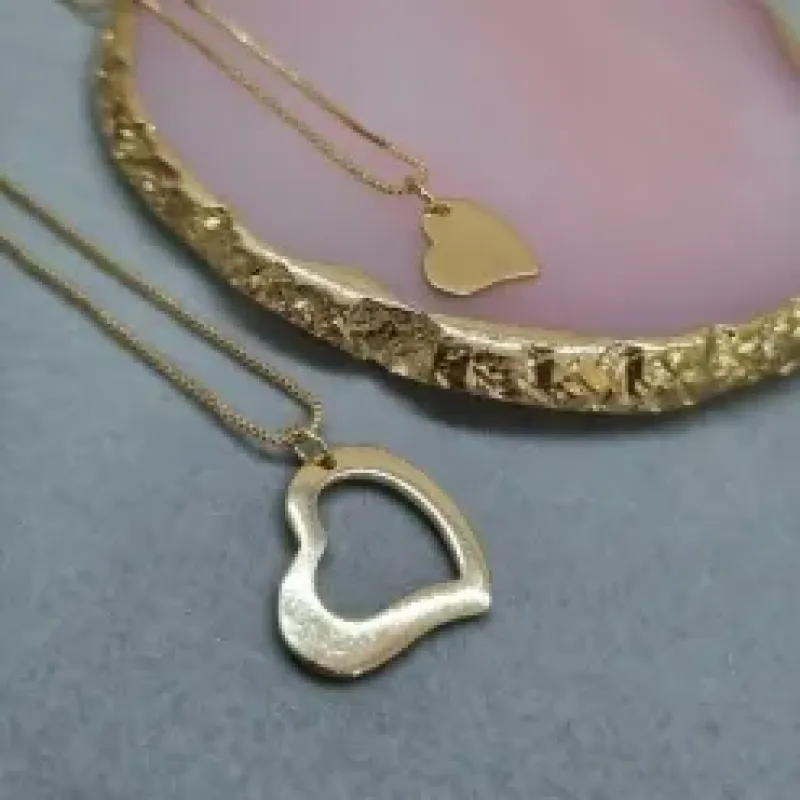 COLAR OURO PAR CORAÇÃO