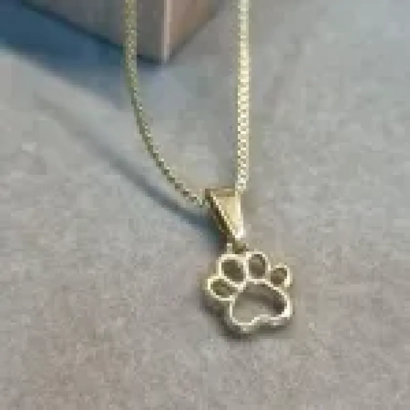 COLAR OURO PATA PET	
