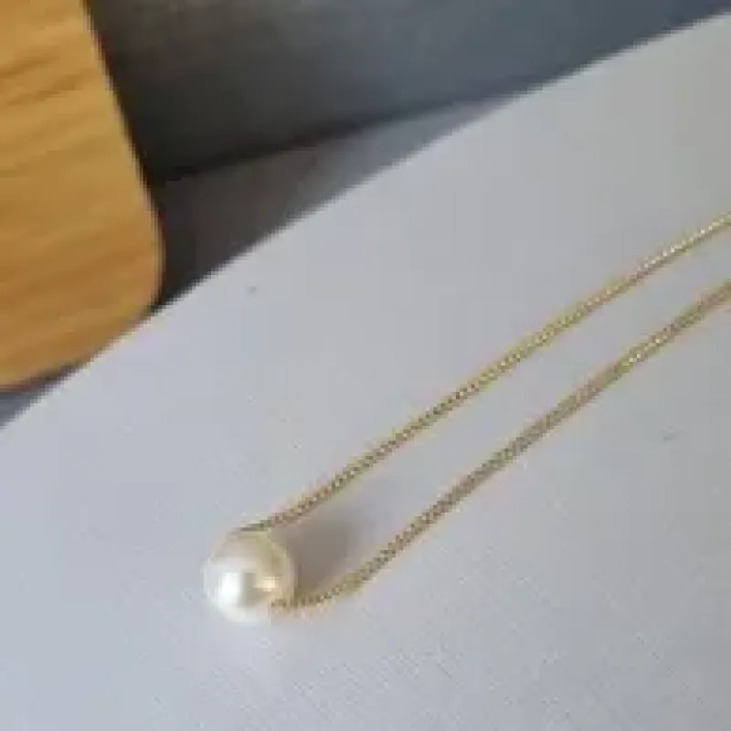 COLAR OURO PÉROLA SOLITÁRIO	